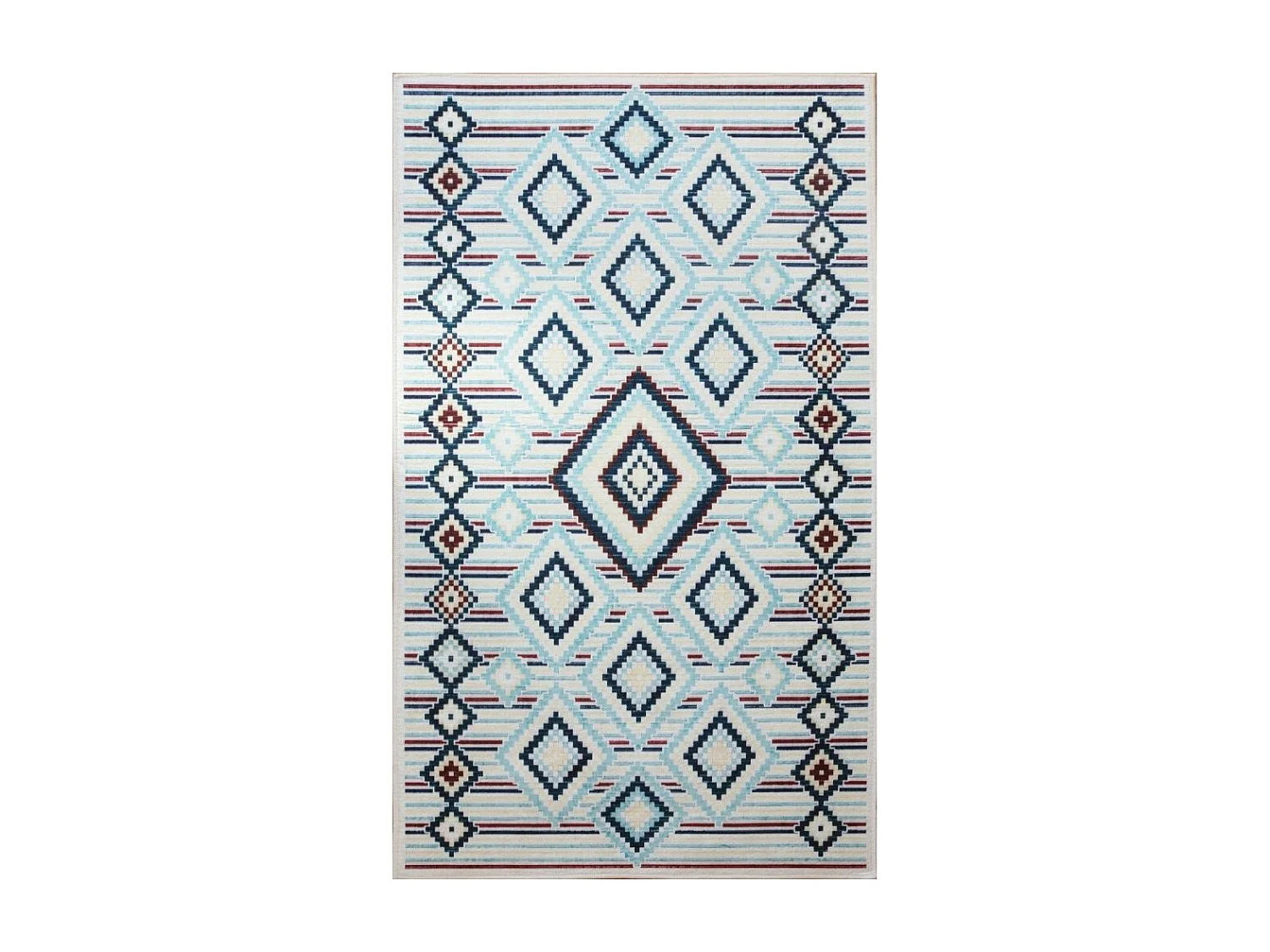 Tapis de salon 120x180 cm Polyester Berbere Los Bleu