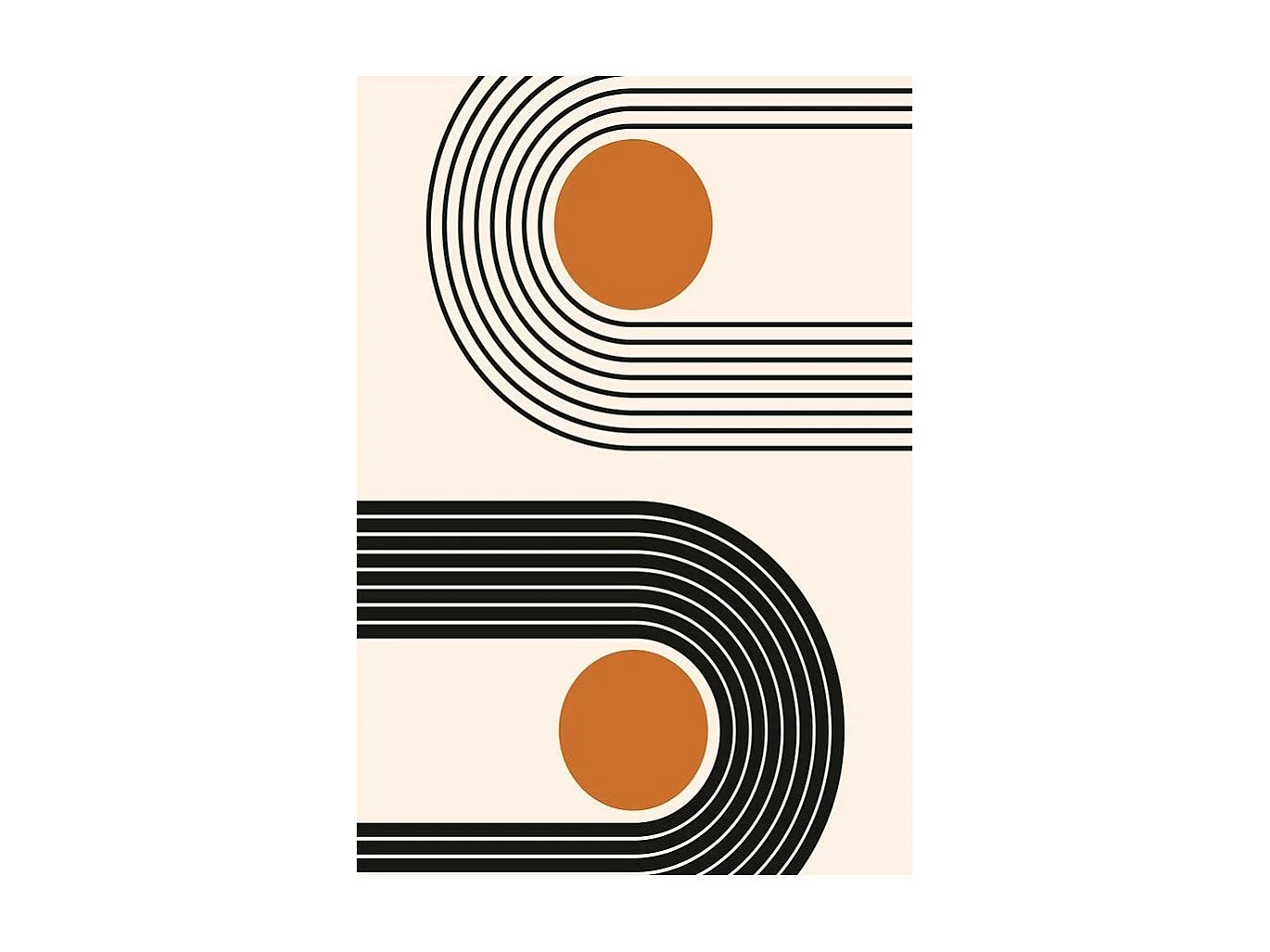 Tapis de salon 160x230 cm Polyester Seventies Clair