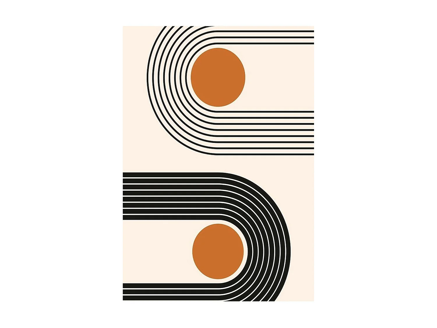 Tapis de salon 160x230 cm Polyester Seventies Clair