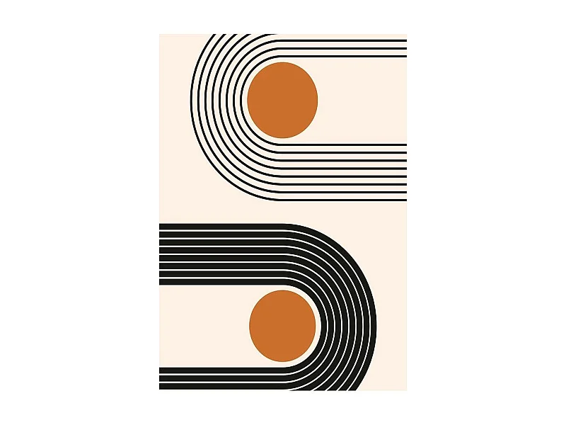 Tapis de salon 160x230 cm Polyester Seventies Clair