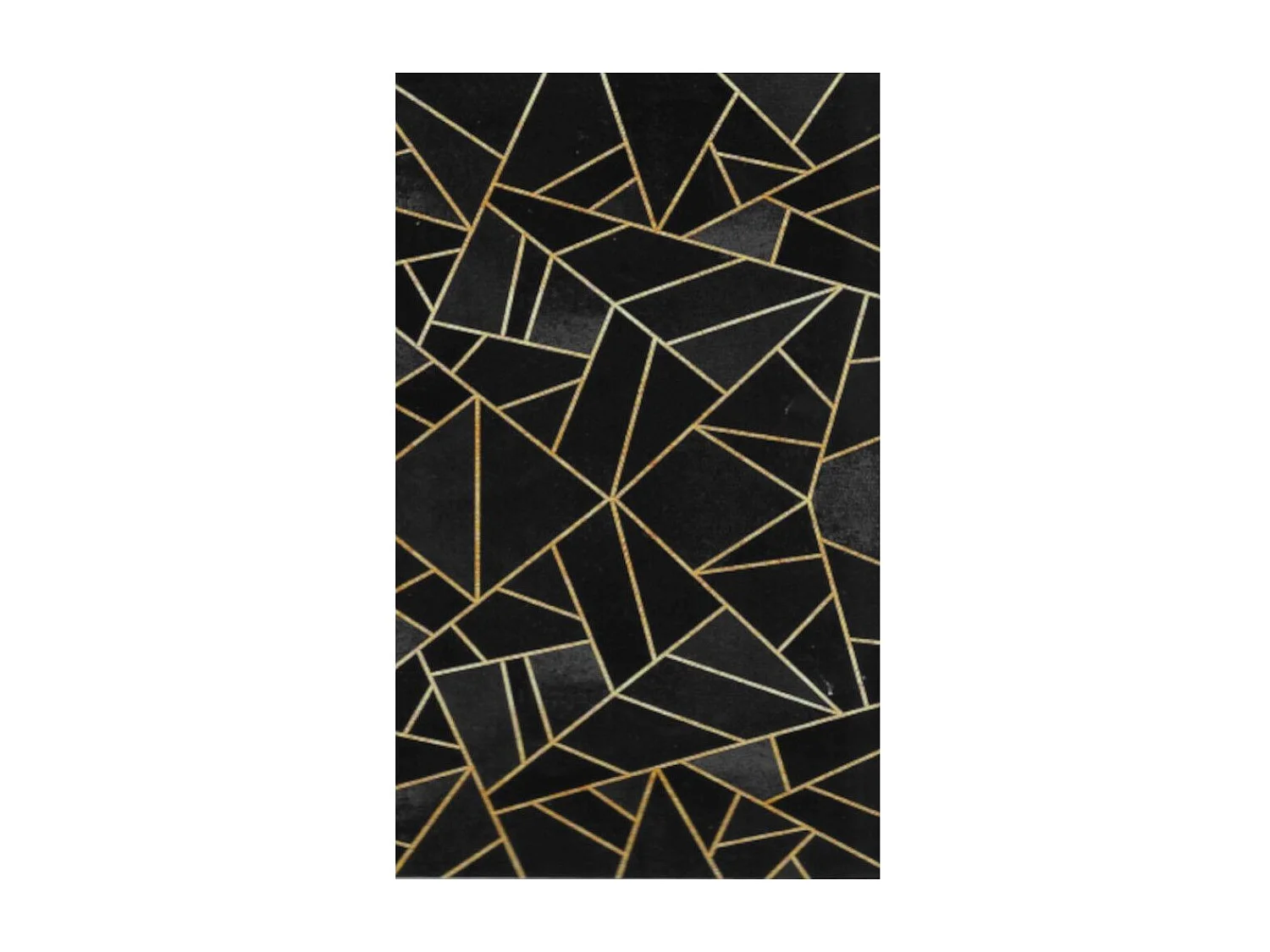 Tapis de salon 200x290 cm Polyester Grafic Noir
