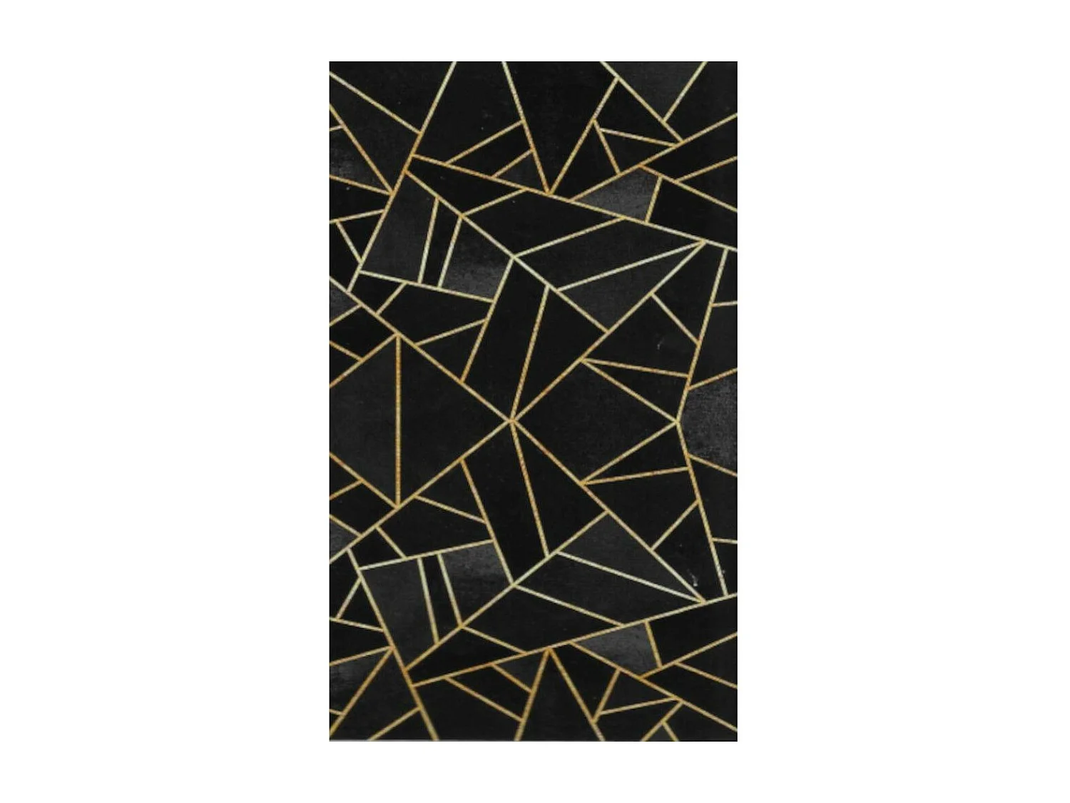 Tapis de salon 200x290 cm Polyester Grafic Noir