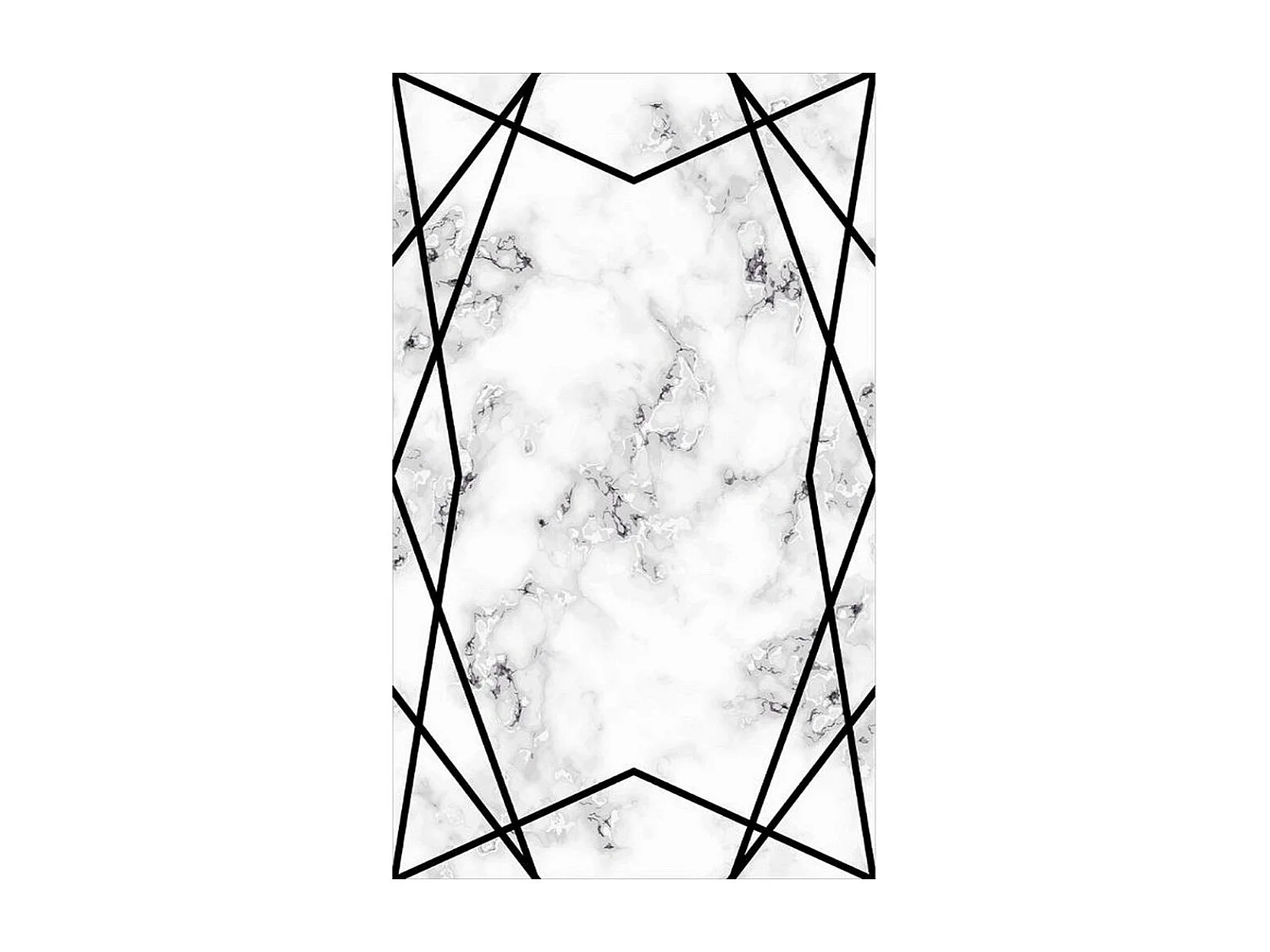 Tapis de salon 80x150 cm Polyester Crois