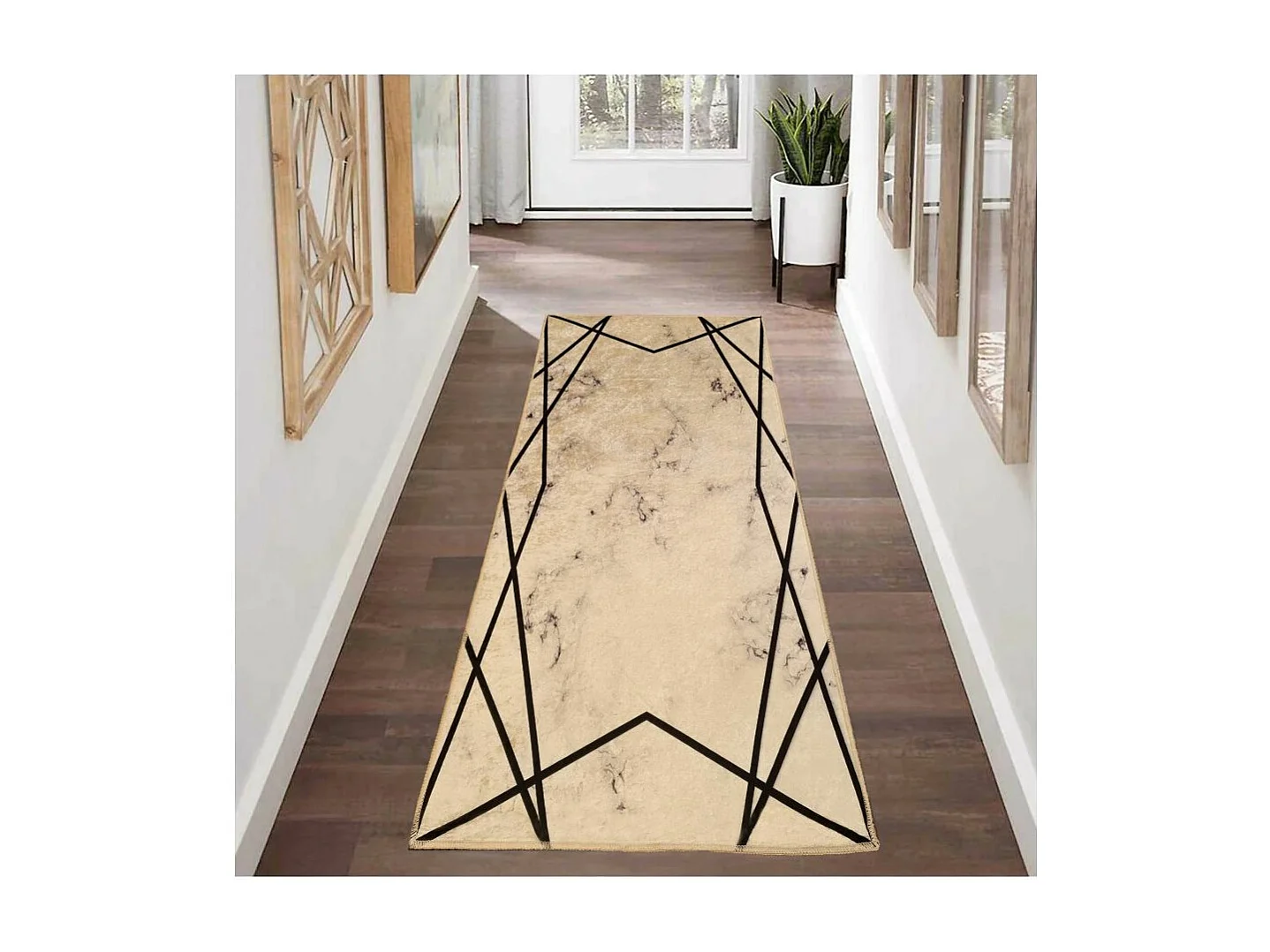 Tapis de salon 80x150 cm Polyester Crois