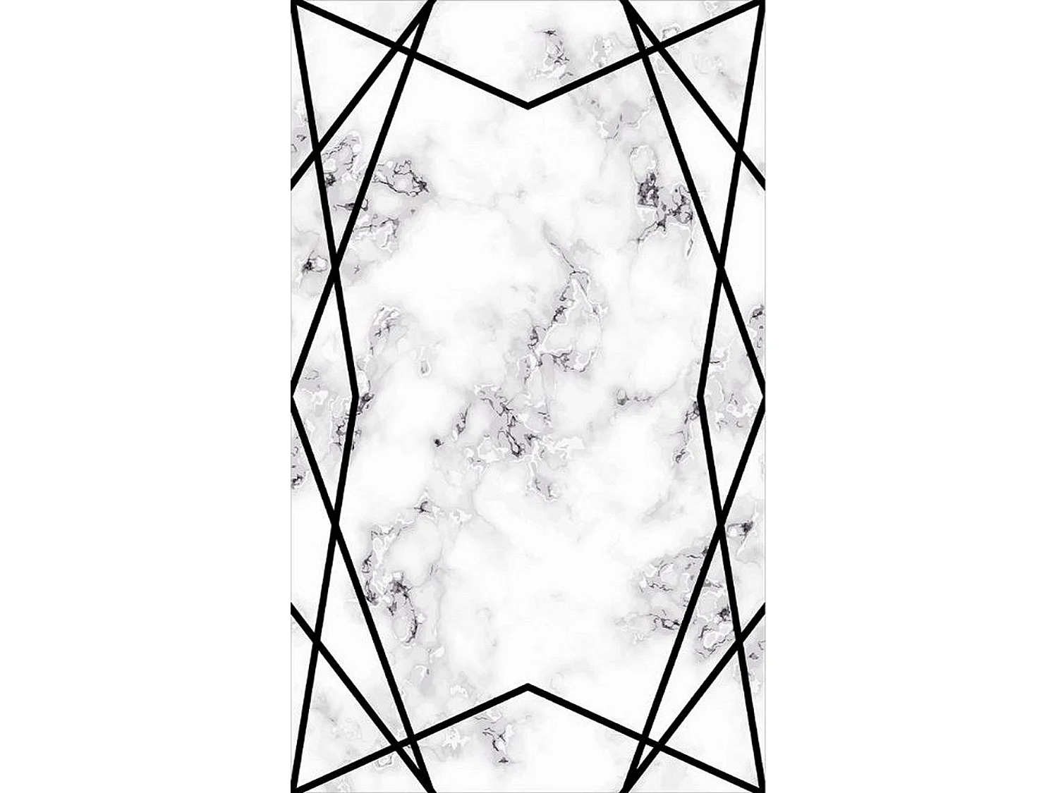Tapis de salon 80x150 cm Polyester Crois