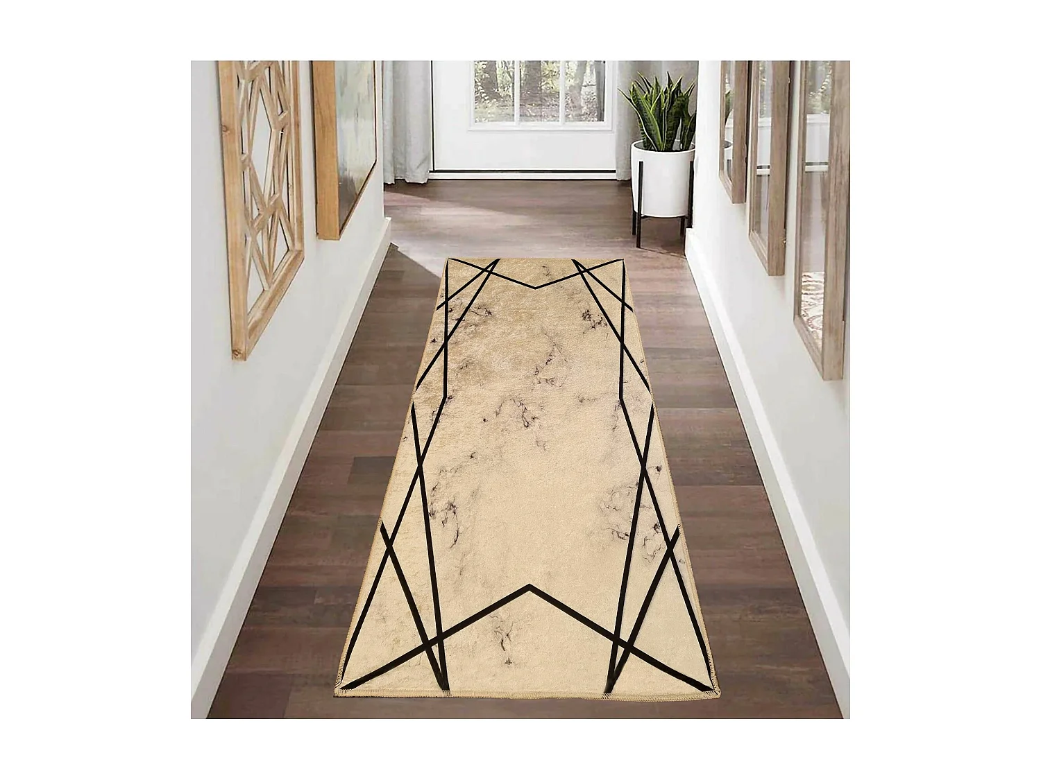 Tapis de salon 80x150 cm Polyester Crois