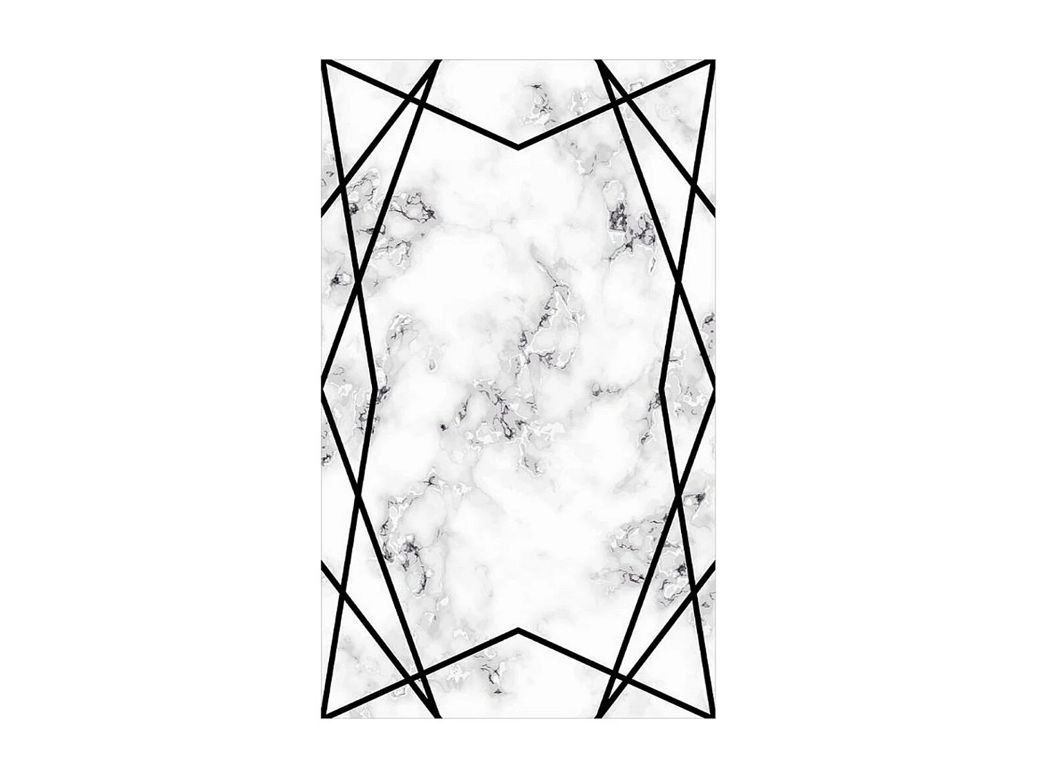 Tapis de salon 80x150 cm Polyester Crois