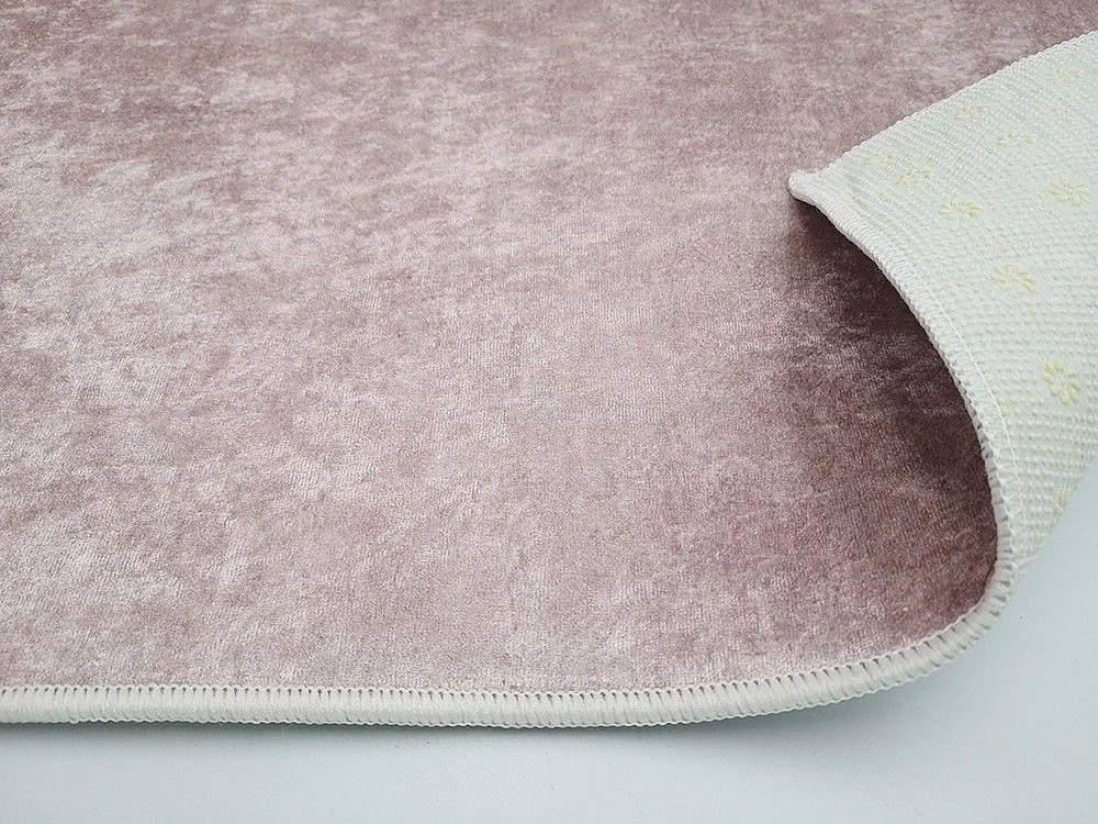 Tapis de salon 200x290 cm Polyester Uni Rose