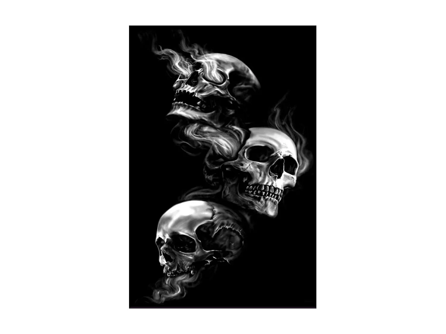 Tapis de salon 120x180 cm Polyester Skull