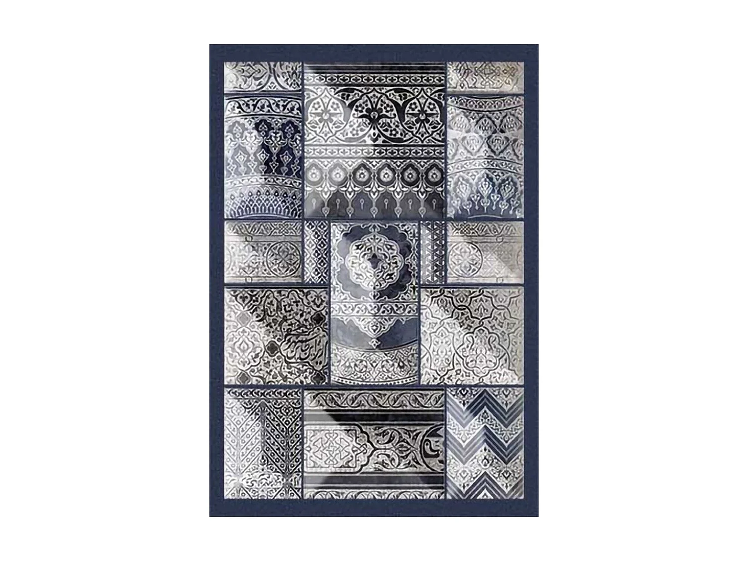 Tapis de salon 80x150 cm Polyester Cordoue Ble