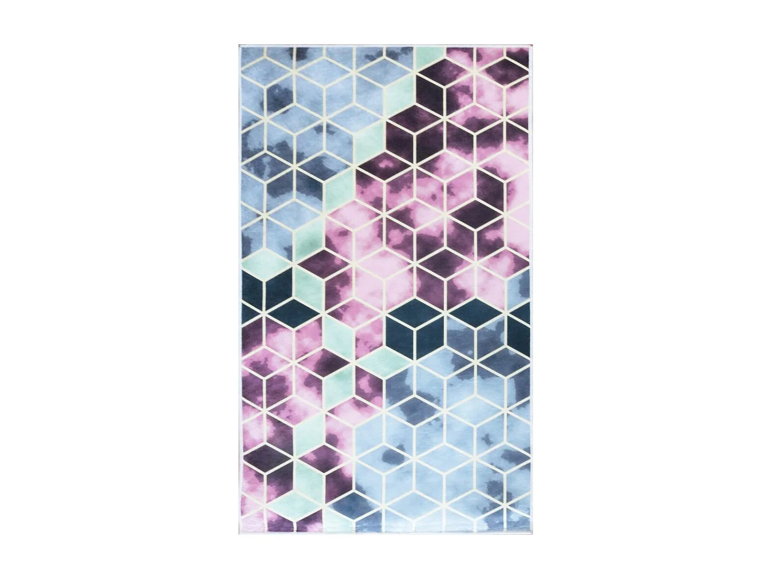 Tapis de salon 160x230 cm Polyester Luxe Rose