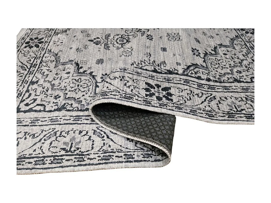 Tapis de salon 300x400 cm Polyester Orient Gris