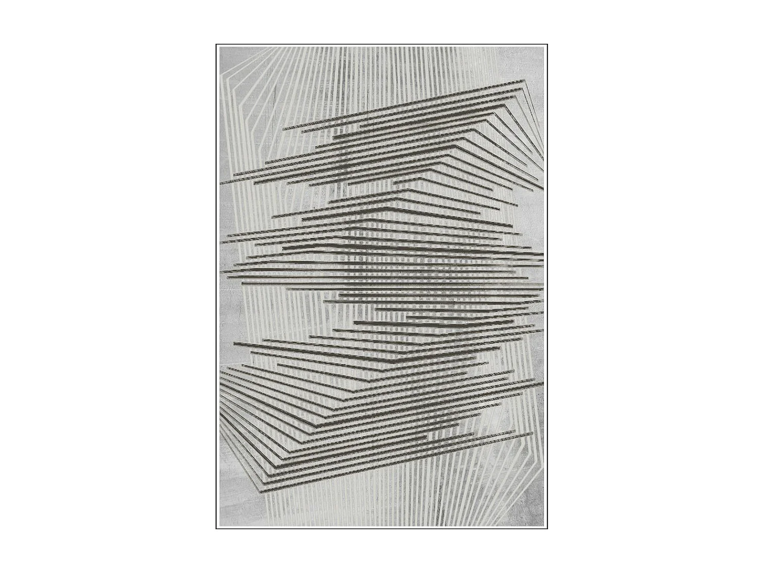 Tapis de salon 300x400 cm Polycoton Nour Gris