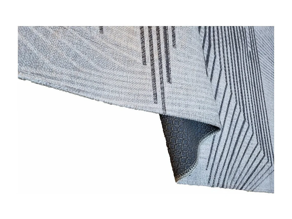 Tapis de salon 300x400 cm Polycoton Nour Gris
