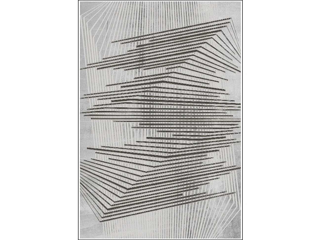 Tapis de salon 300x400 cm Polycoton Nour Gris