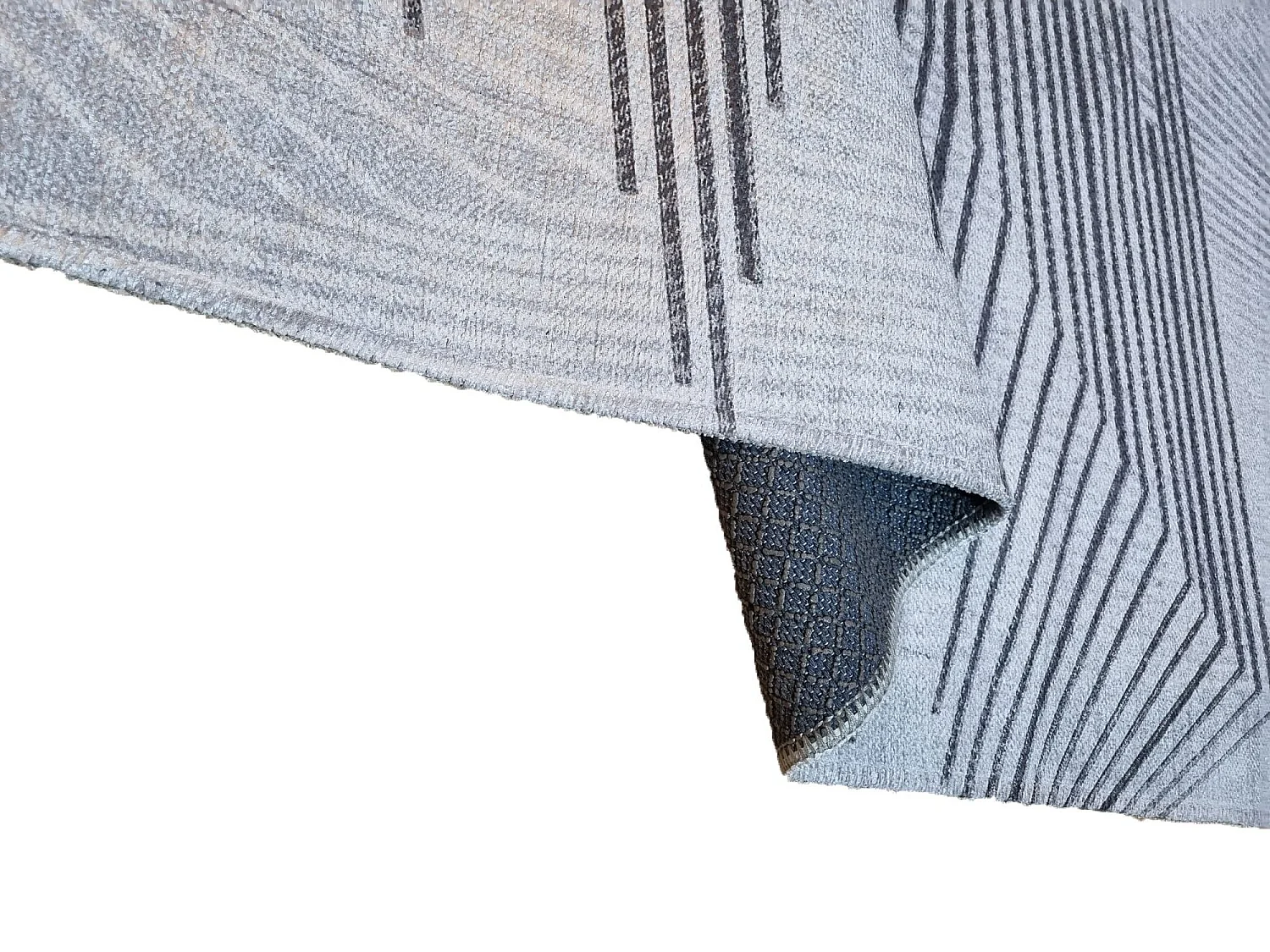Tapis de salon 300x400 cm Polycoton Nour Gris