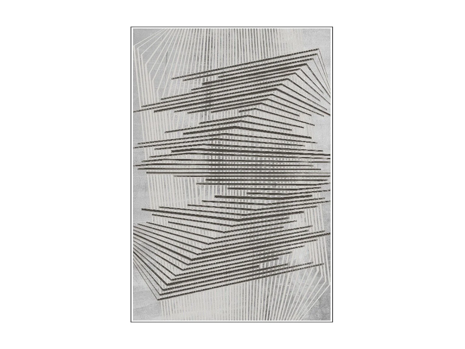 Tapis de salon 300x400 cm Polycoton Nour Gris