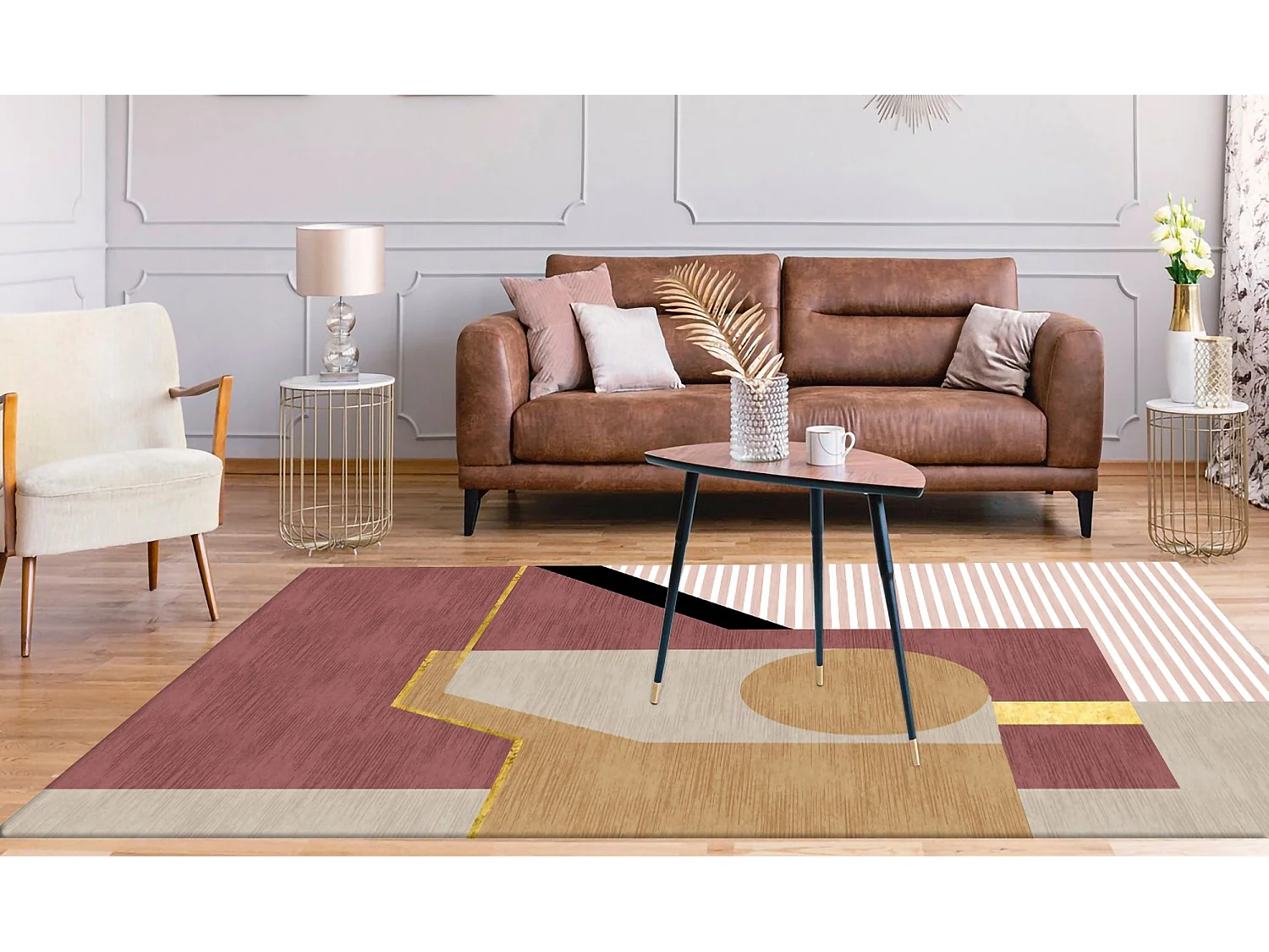 Tapis de salon 160x230 cm Polyester Burano