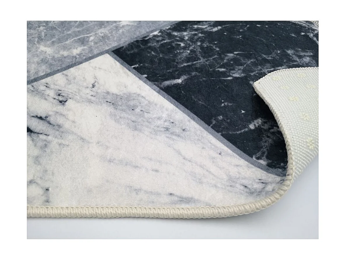 Tapis de salon 80x150 cm Polyester Marbre Multi