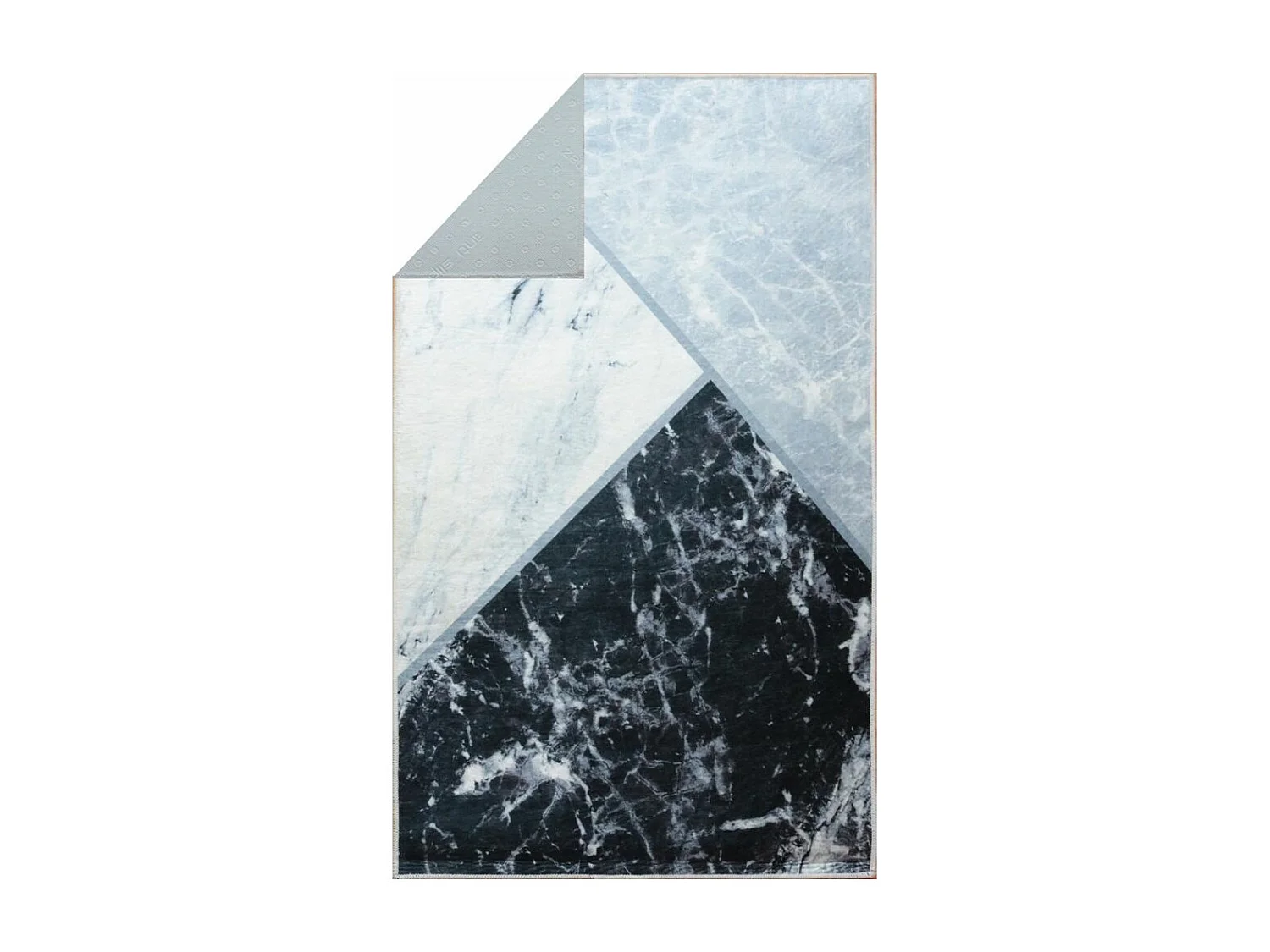 Tapis de salon 80x150 cm Polyester Marbre Multi