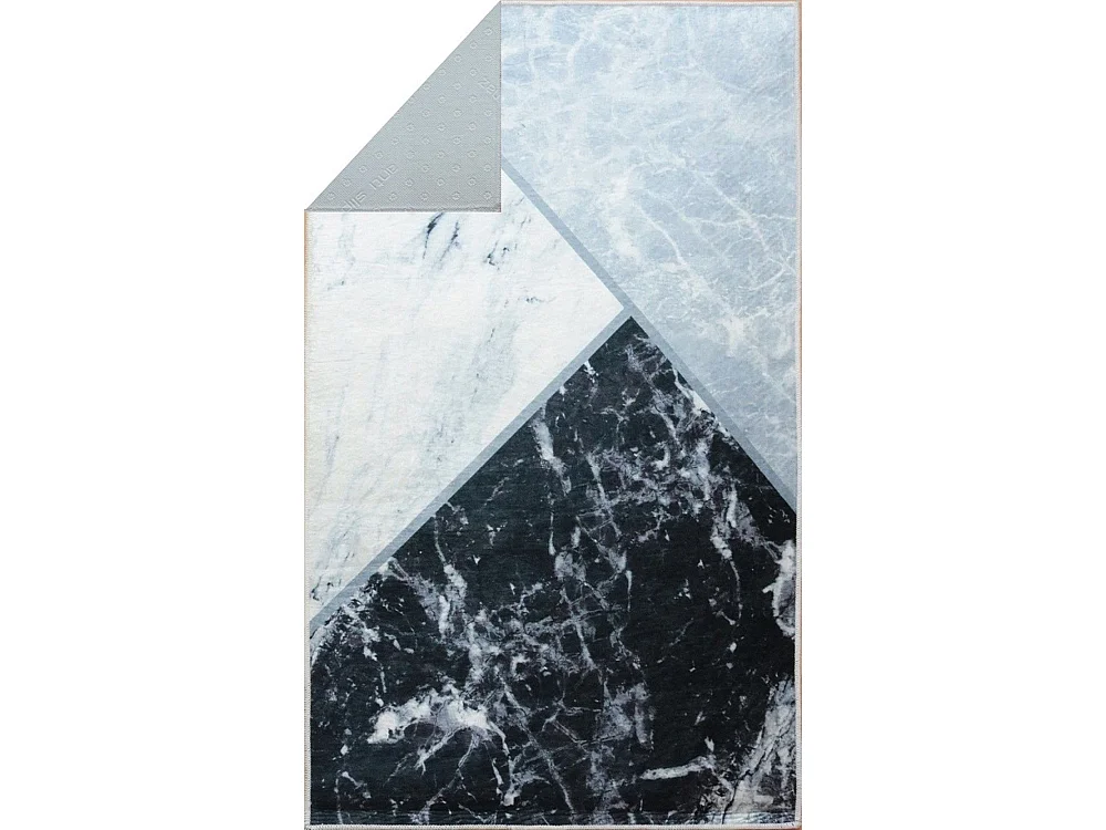 Tapis de salon 80x150 cm Polyester Marbre Multi