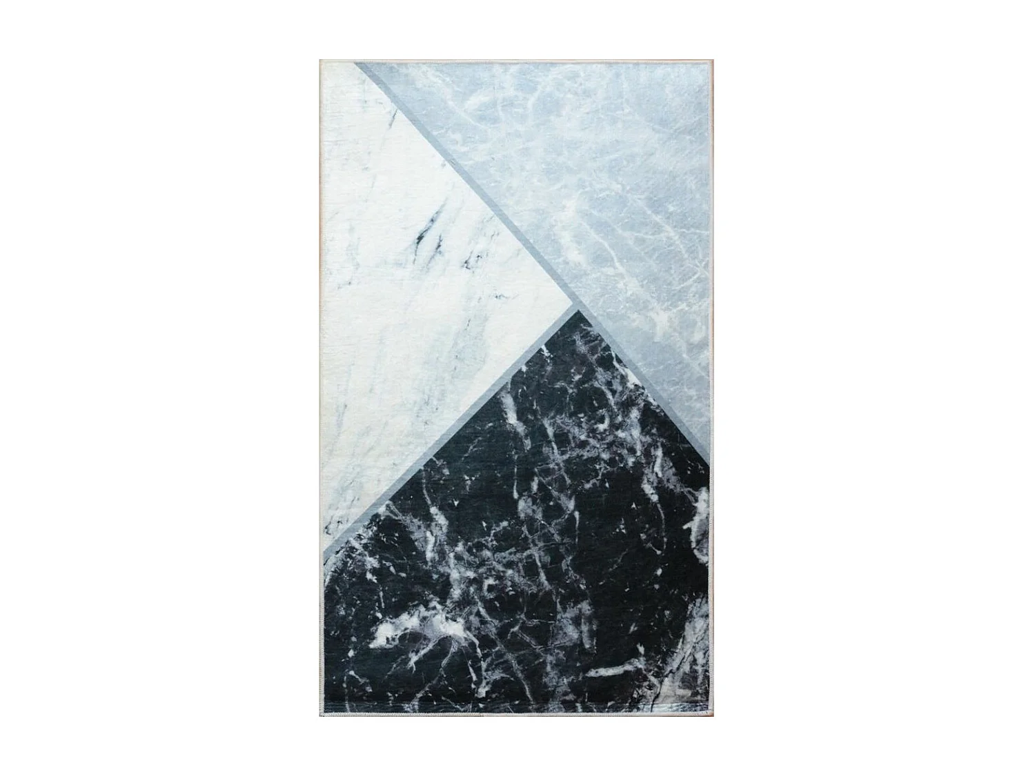 Tapis de salon 80x150 cm Polyester Marbre Multi