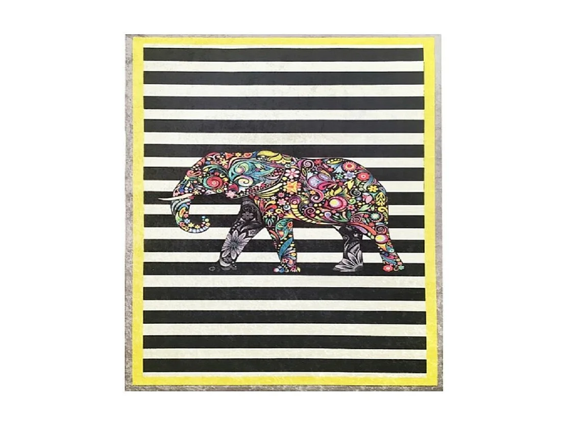 Tapis de salon 60x90 cm Polyester Gan Jaune