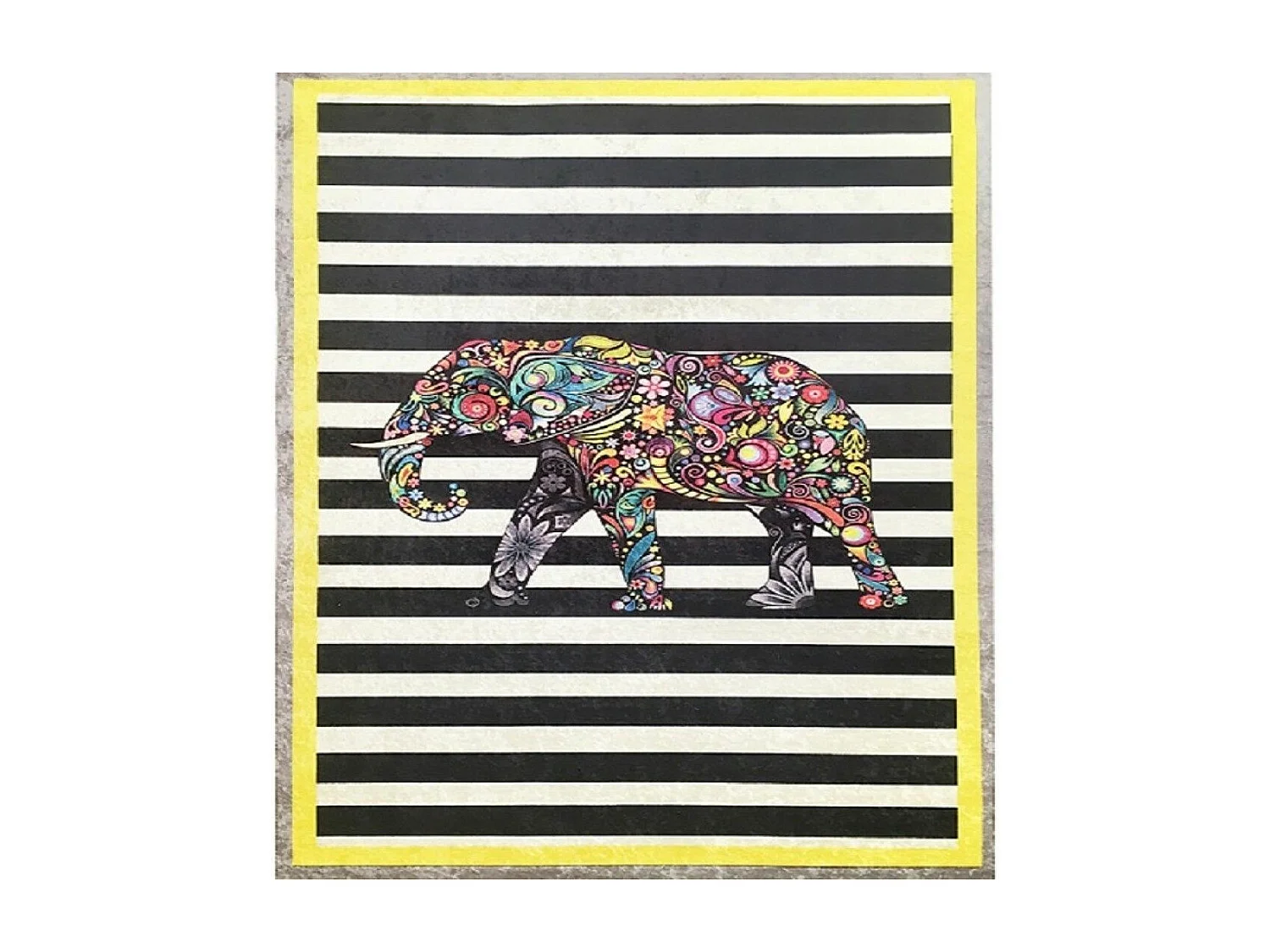 Tapis de salon 60x90 cm Polyester Gan Jaune