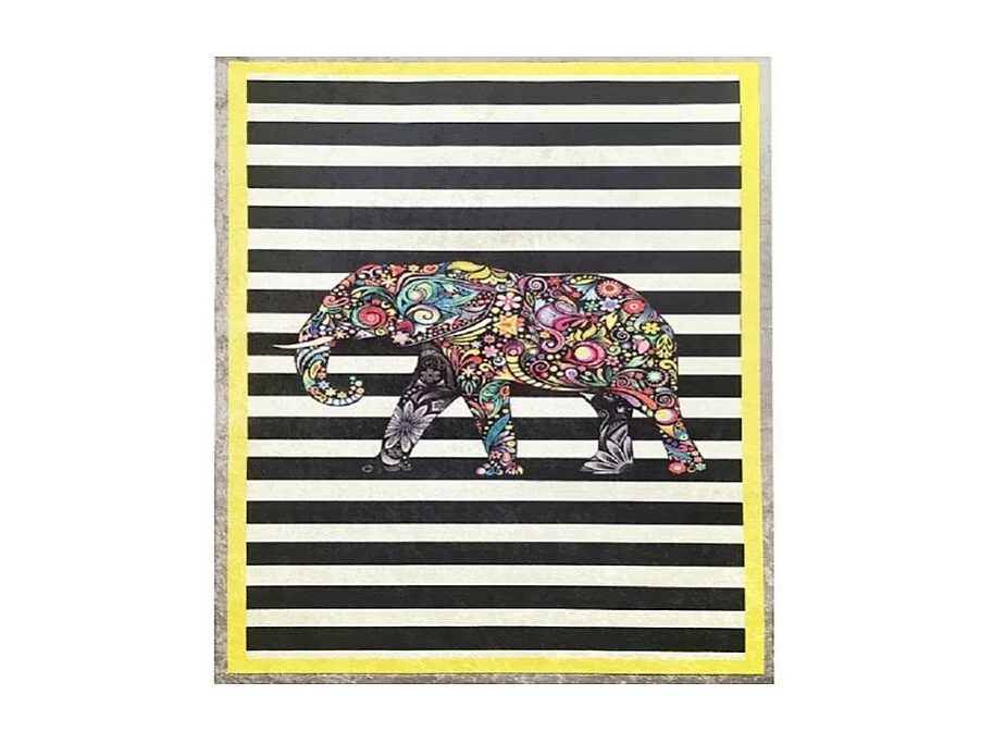 Tapis de salon 60x90 cm Polyester Gan Jaune