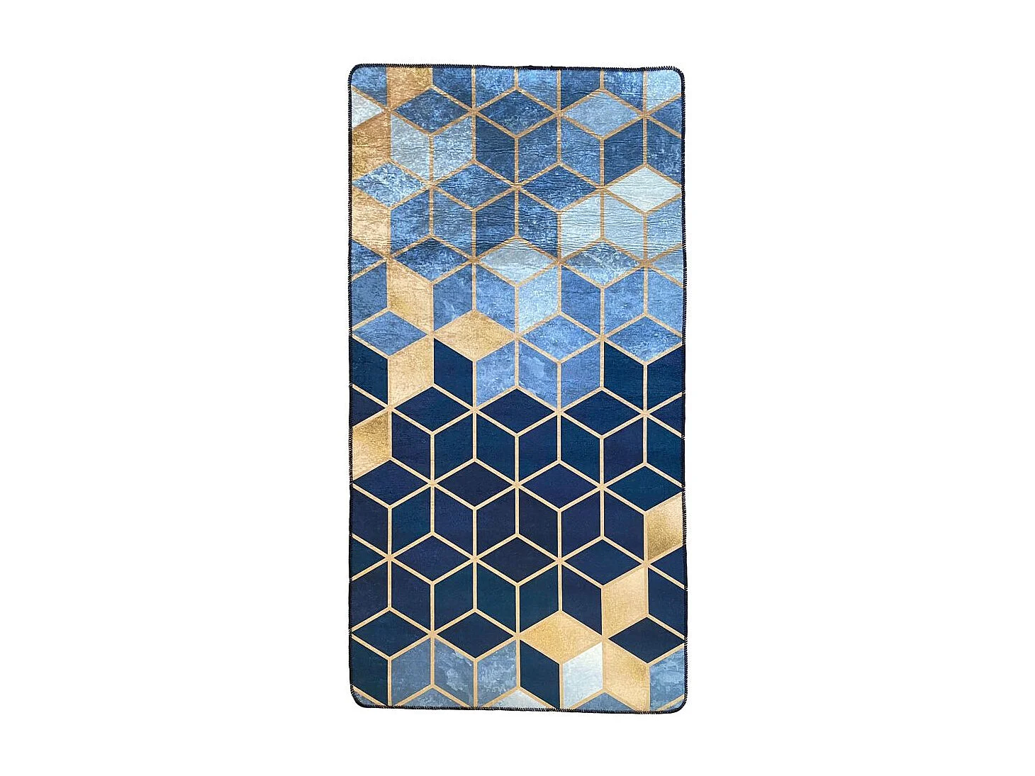 Tapis de salon 120x180 cm Polyester Luxe Bleu