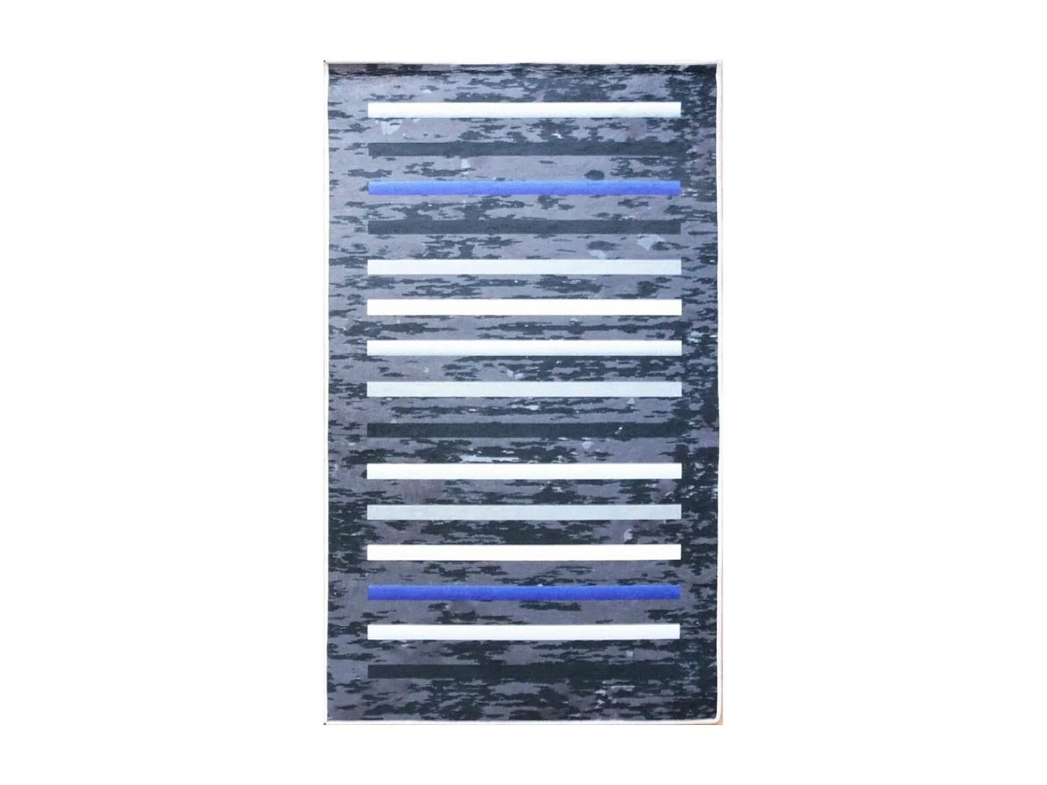 Tapis de salon 120x180 cm Polyester Rayures Noir