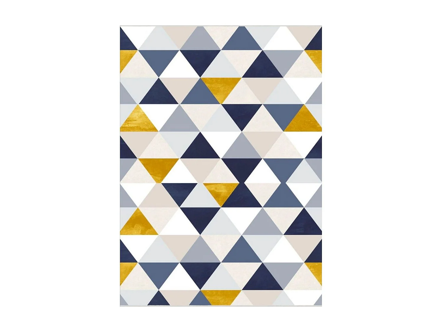 Tapis de salon 50x80 cm Polyester Triangle Jaune