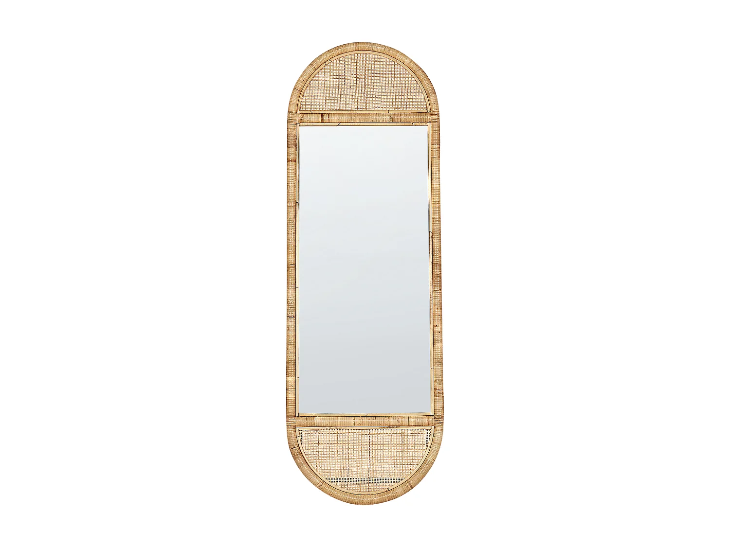 Lustro stojące BARGES 150 cm Rattan Naturalny