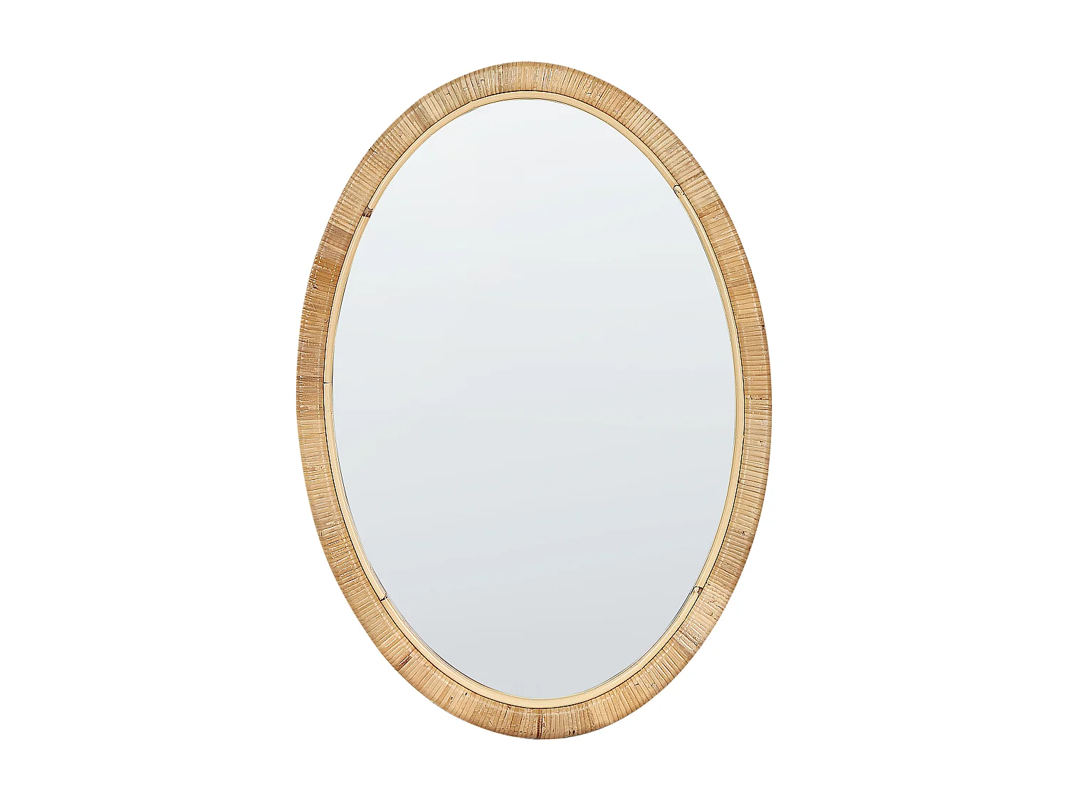 Wandspiegel FOISSY 50 cm 70 cm Rotan Natuurlijk