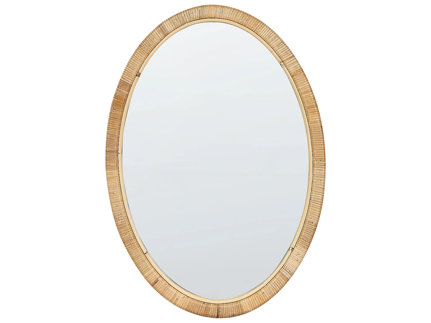 Wall Mirror FOISSY 50 cm 70 cm Rattan Natural