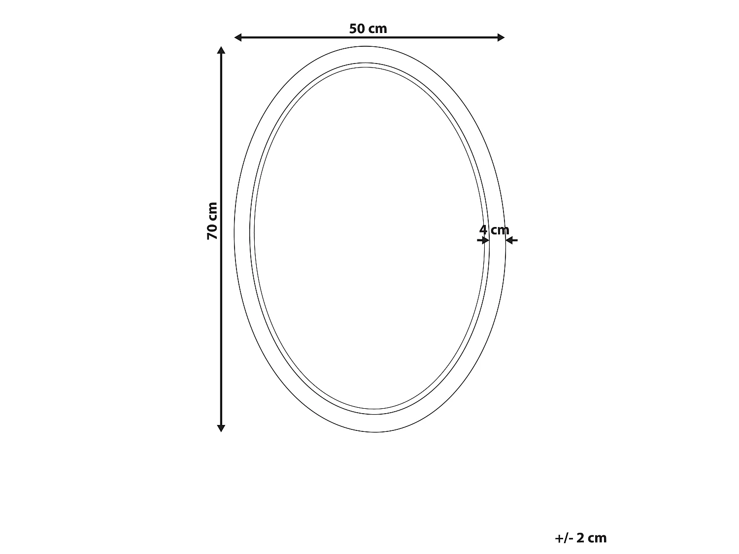 Wall Mirror FOISSY 50 cm 70 cm Rattan Natural