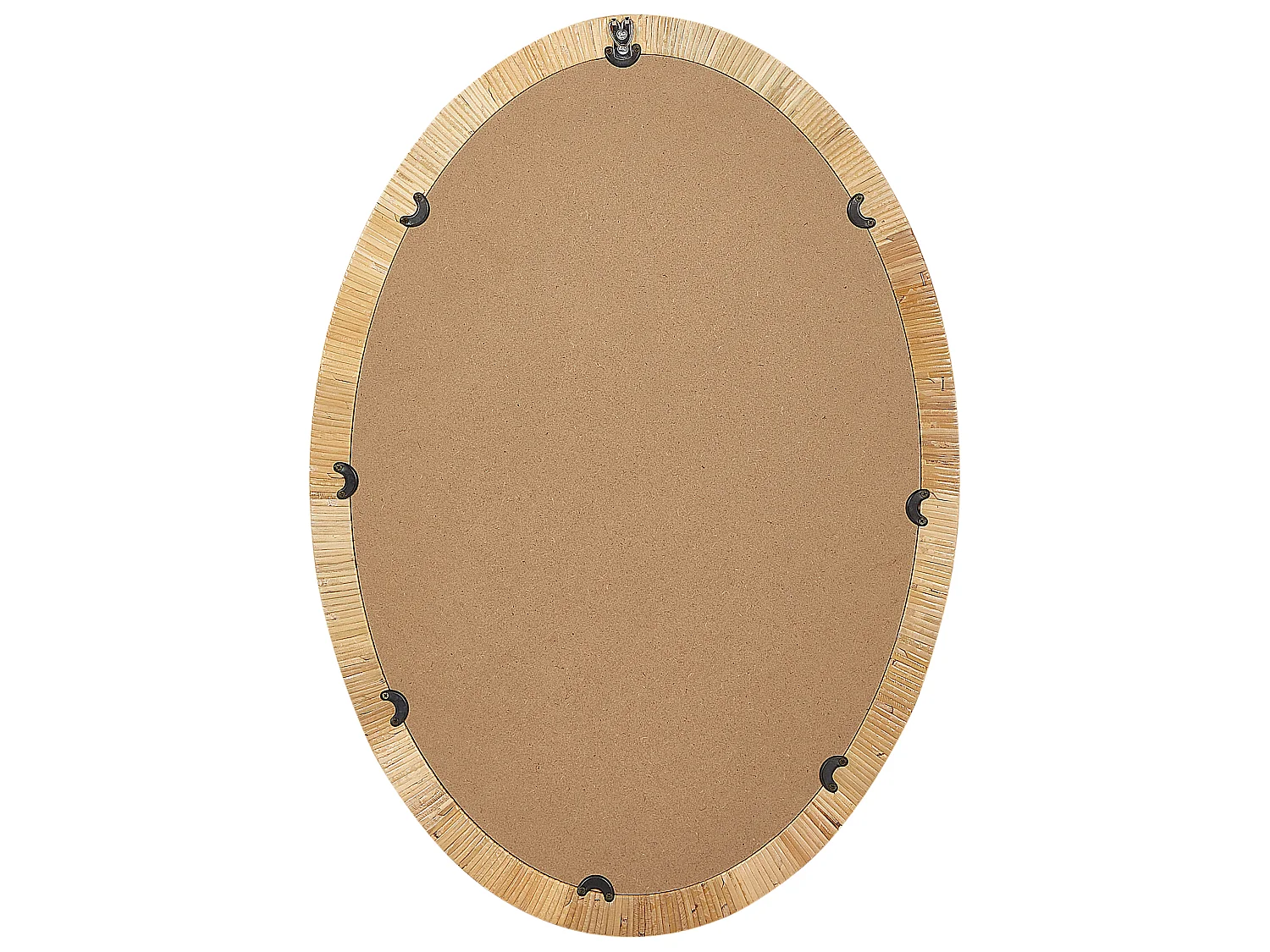 Wall Mirror FOISSY 50 cm 70 cm Rattan Natural
