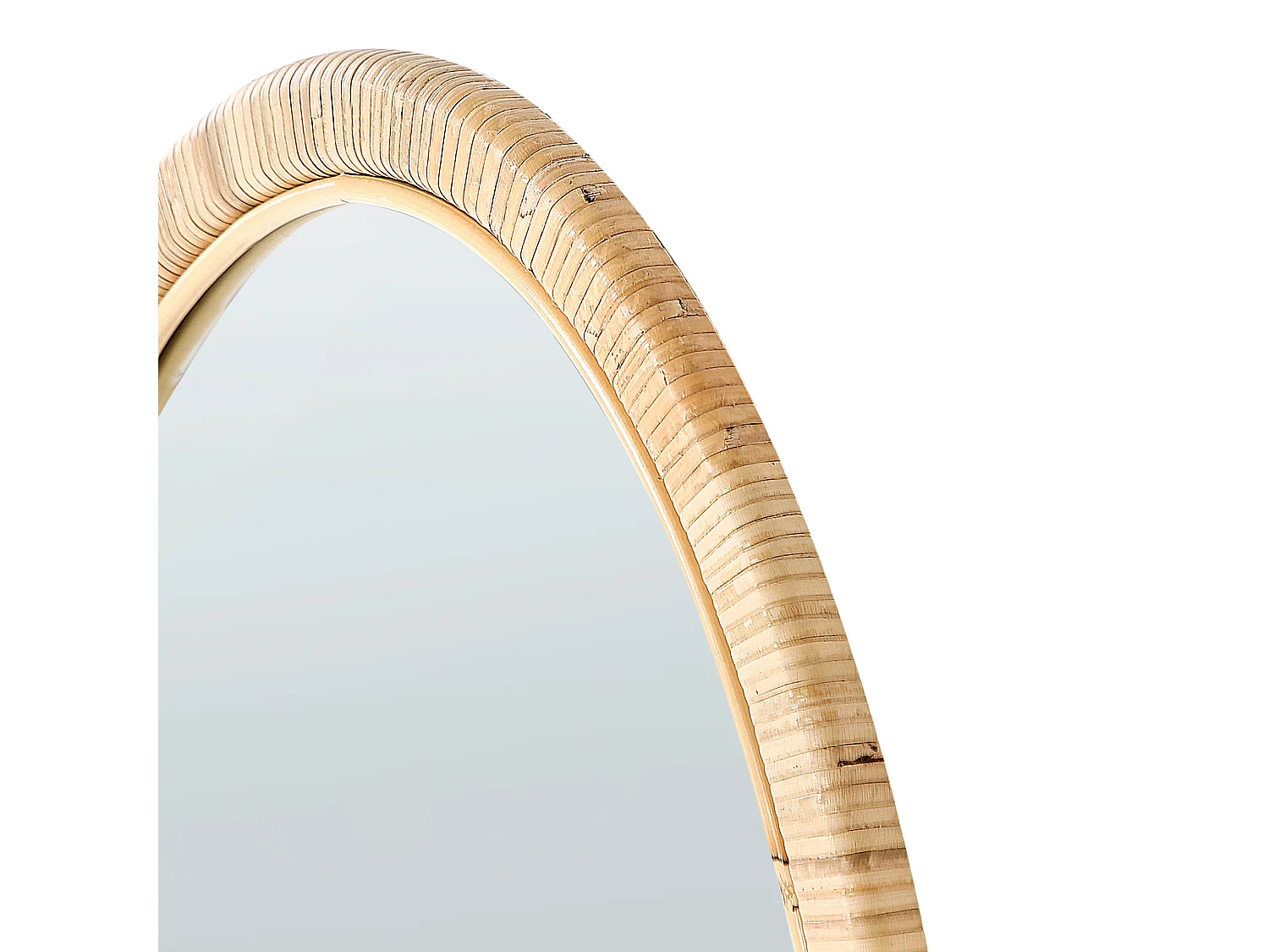 Wall Mirror FOISSY 50 cm 70 cm Rattan Natural