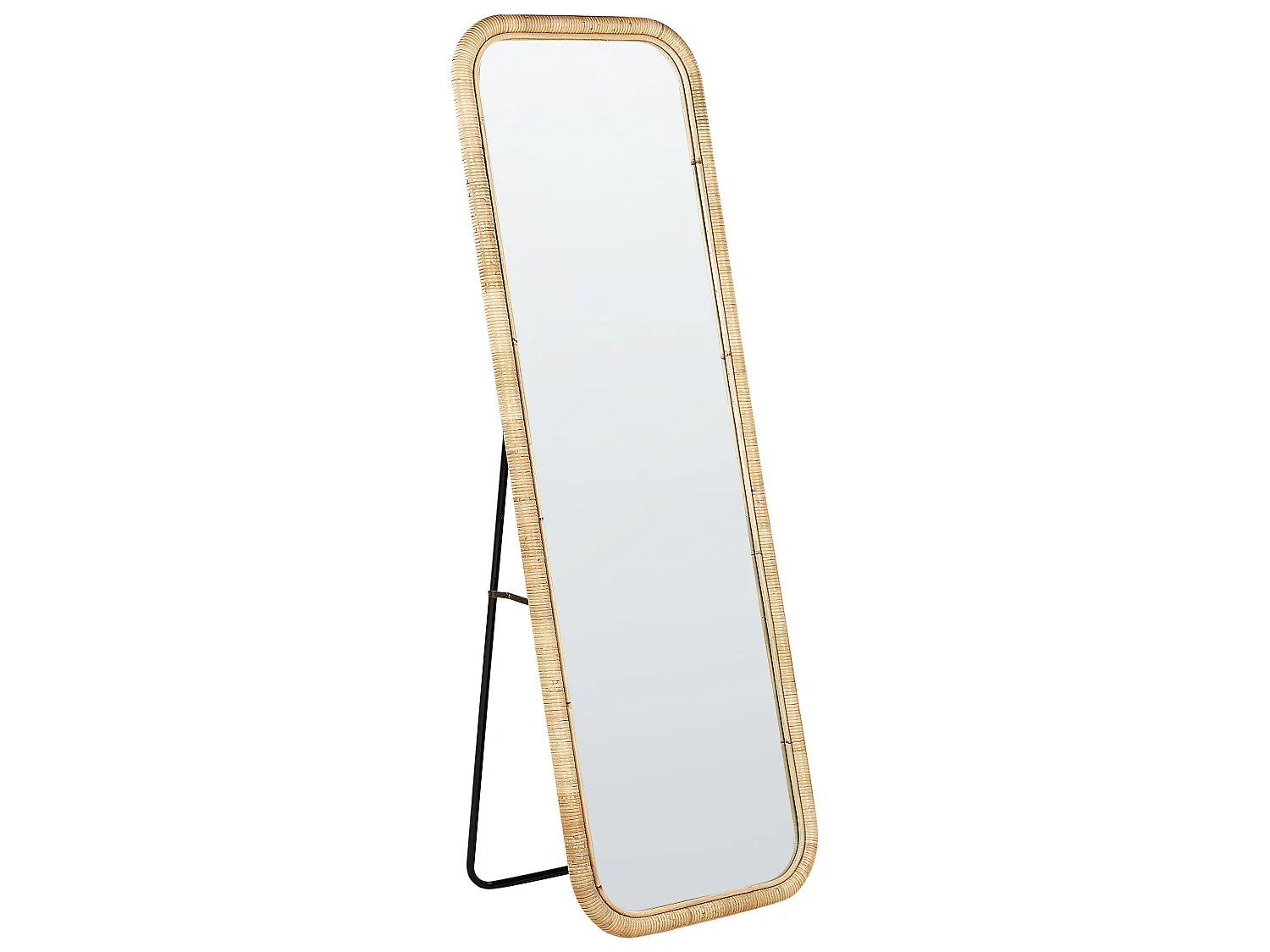 Standing Mirror MALANGE 150 cm Rattan Natural