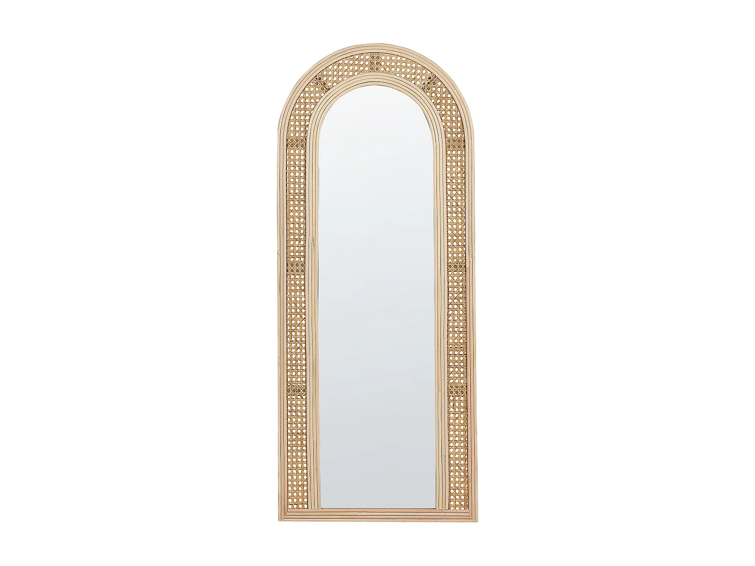 Wandspiegel FRANEY 50 cm 120 cm Rotan Natuurlijk