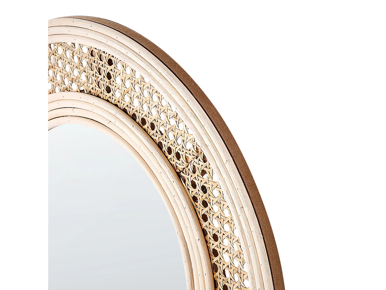 Miroir FRANEY 50 cm 120 cm Rotin Naturel