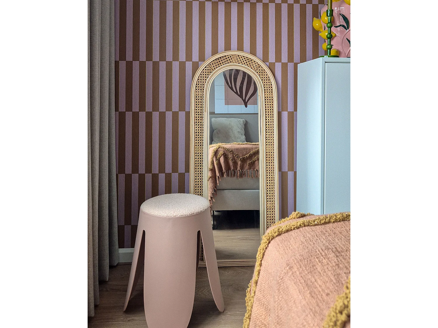 Miroir FRANEY 50 cm 120 cm Rotin Naturel