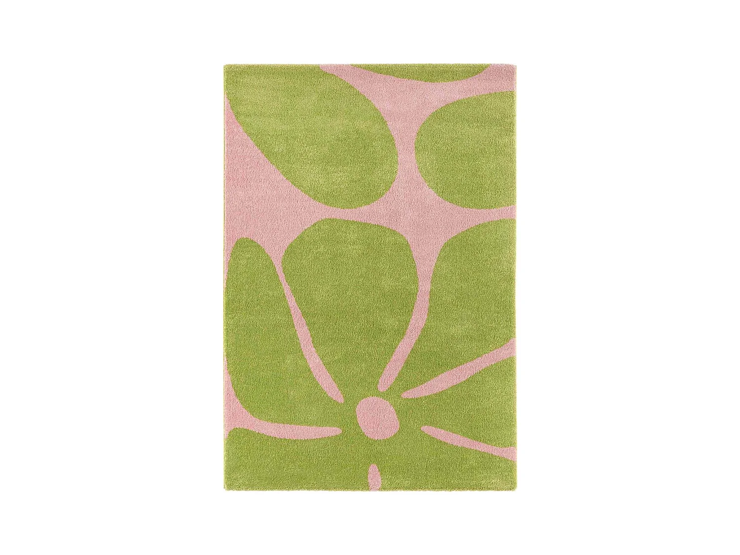 Tapis intérieur à poils longs Swing 385 vert 80 x 140 cm