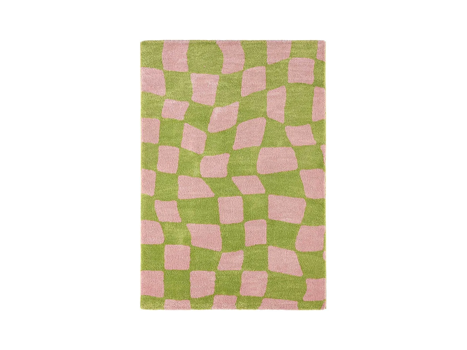 Tapis intérieur à poils longs Swing 383 vert 80 x 140 cm
