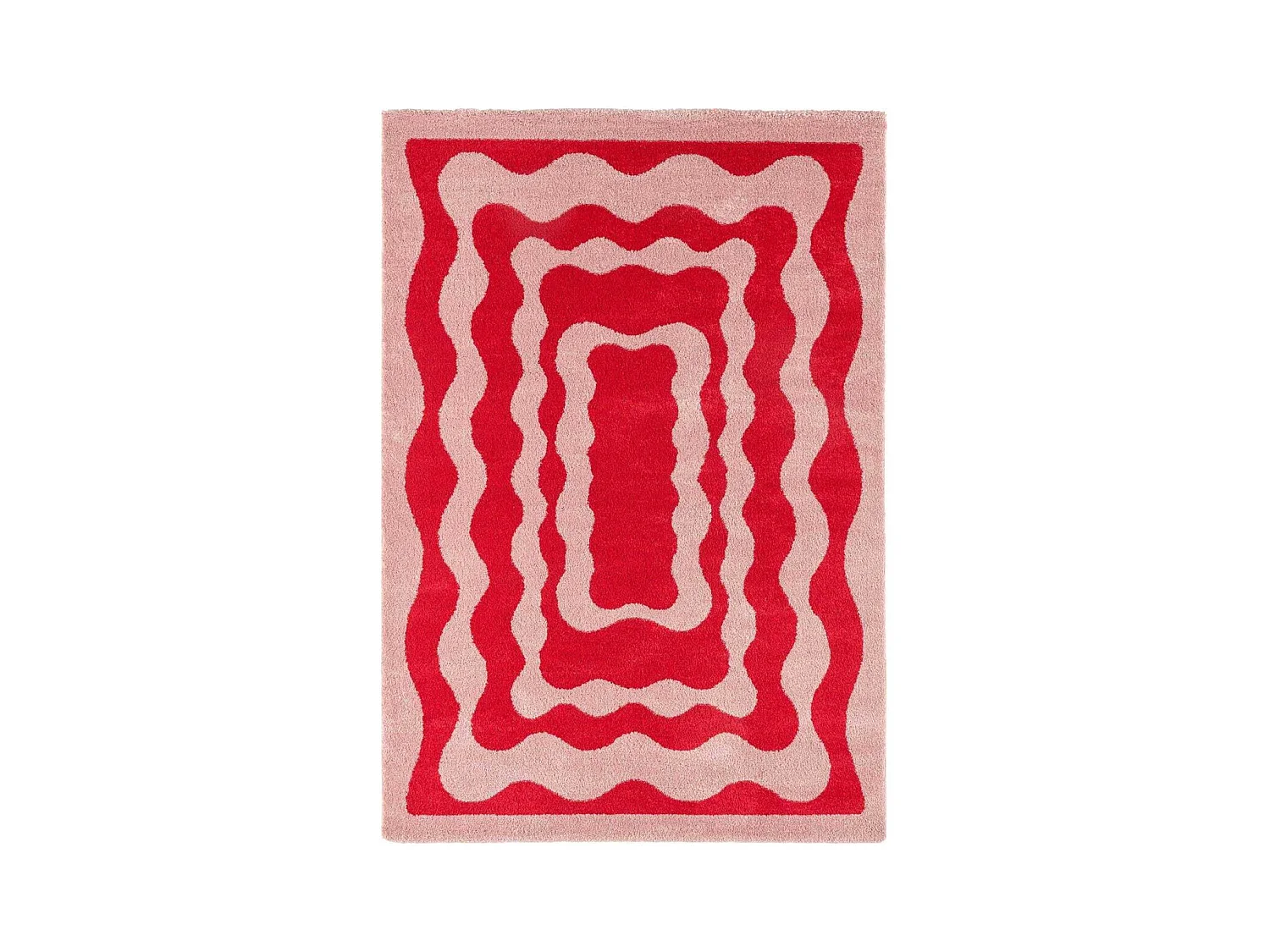 Tapis intérieur à poils longs Swing 382 rouge 120 x 160 cm