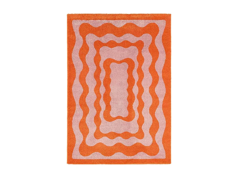 Tapis intérieur à poils longs Swing 382 orange 80 x 140 cm