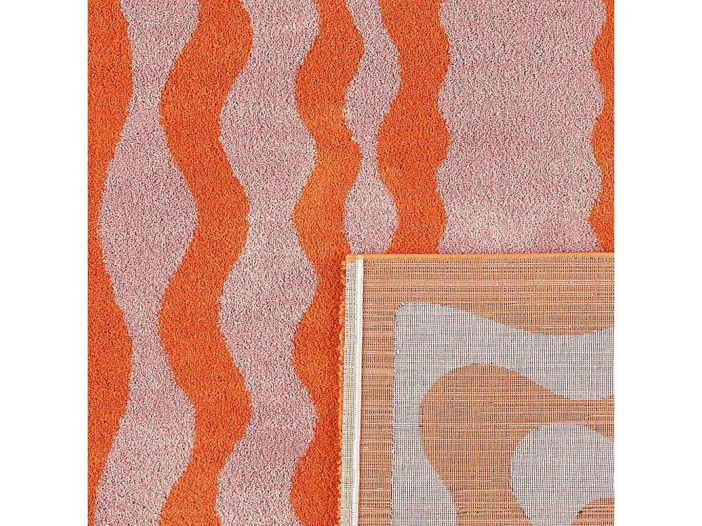 Tapis intérieur à poils longs Swing 382 orange 80 x 140 cm