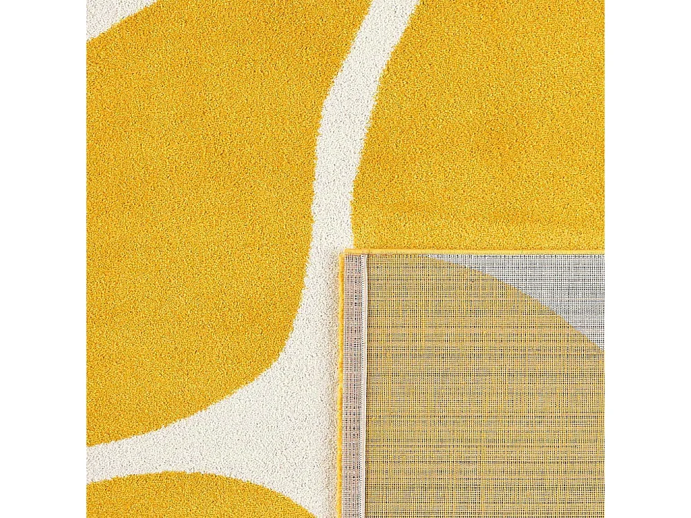 Tapis intérieur à poils longs Swing 385 jaune 80 x 140 cm