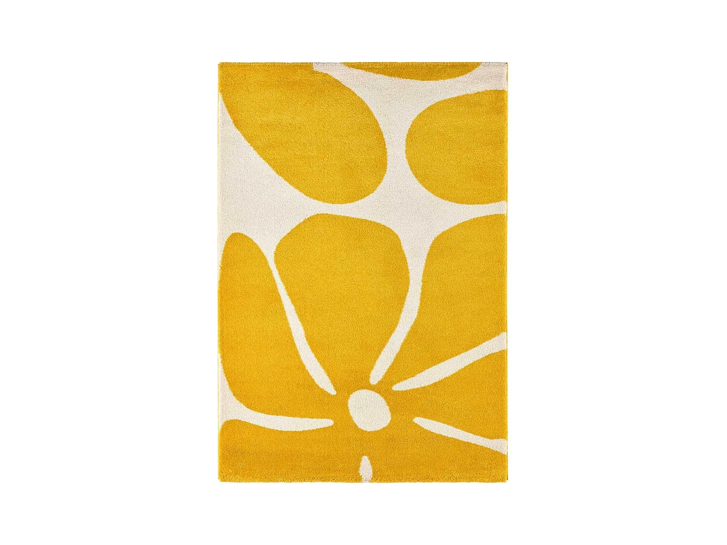 Tapis intérieur à poils longs Swing 385 jaune 80 x 140 cm