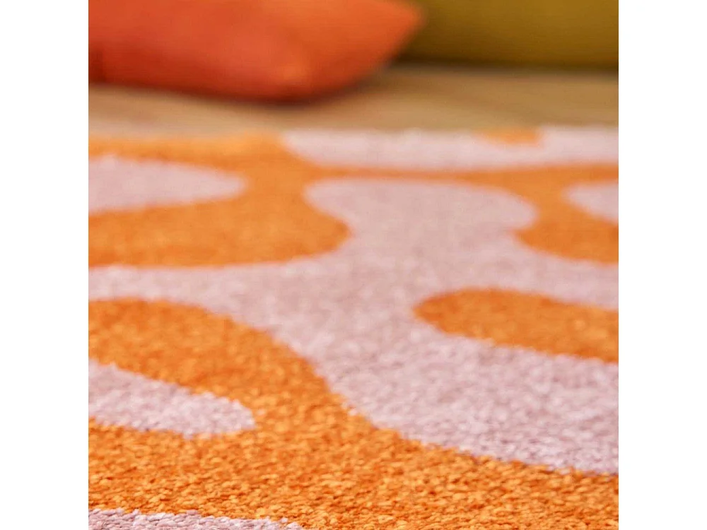 Tapis intérieur à poils longs Swing 384 rose 80 x 140 cm